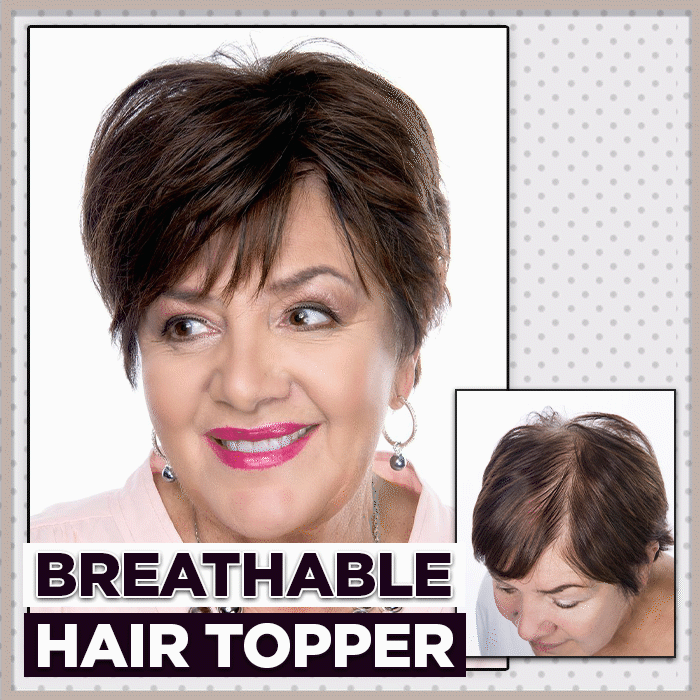 Hot Sale 🔥 Summer Breathable Lace Base Natural Short Remy Hair Topper