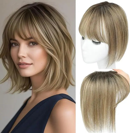 Face-Framing Bang Clip-In Hair Topper | Hairpiece for Sparse Top Hair