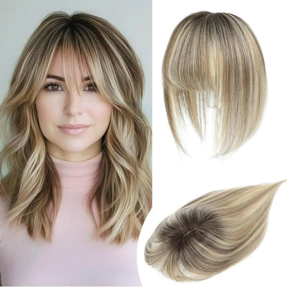 Face-Framing Bang Clip-In Hair Topper | Hairpiece for Sparse Top Hair