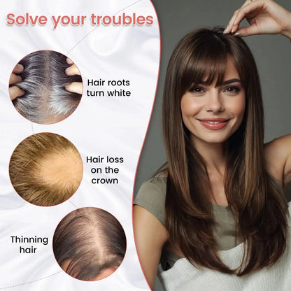 Face-Framing Bang Clip-In Hair Topper | Hairpiece for Sparse Top Hair
