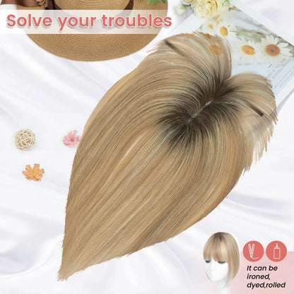 Face-Framing Bang Clip-In Hair Topper | Hairpiece for Sparse Top Hair