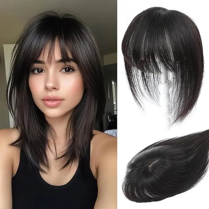 Face-Framing Bang Clip-In Hair Topper | Hairpiece for Sparse Top Hair