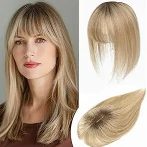 Face-Framing Bang Clip-In Hair Topper | Hairpiece for Sparse Top Hair