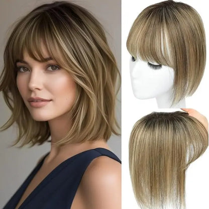 Face-Framing Bang Clip-In Hair Topper | Hairpiece for Sparse Top Hair