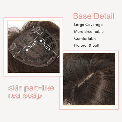 💇‍♀️Topper Layered Hair Hairpieces with Bangs for Women with Thinning Hair