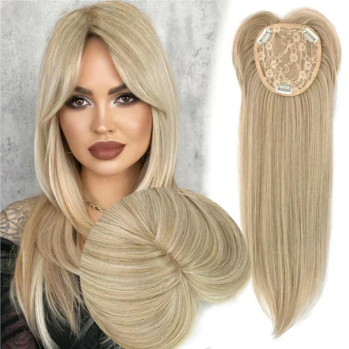 💇‍♀️Topper Layered Hair Hairpieces with Bangs for Women with Thinning Hair